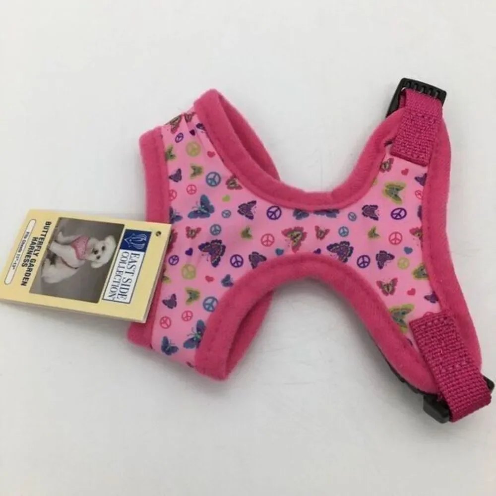 Dog Harness Butterfly Garden Print East Side Collection Pet Collar Size XS